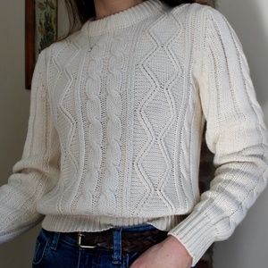 Vintage Cream Sweater Size S